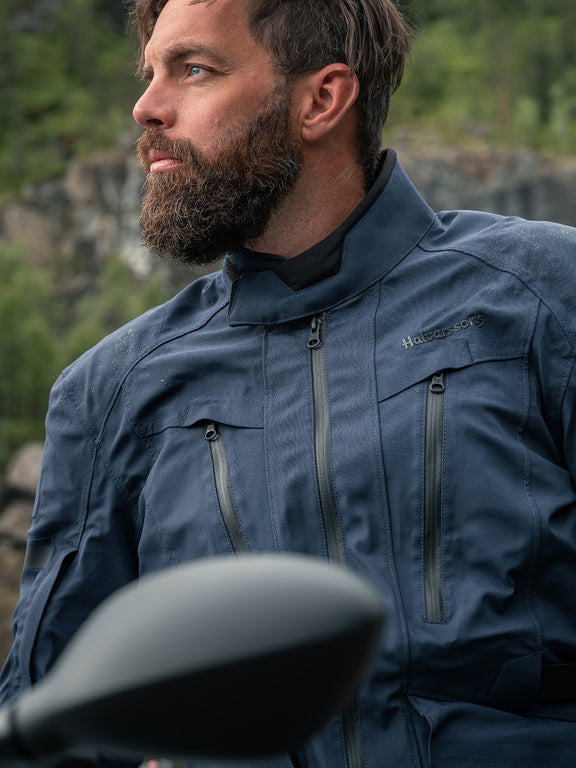 Halvarssons Gruven Motorjas Blauw