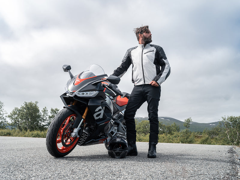 Halvarssons Solberg Motorjas Licht/Grijs/Zwart