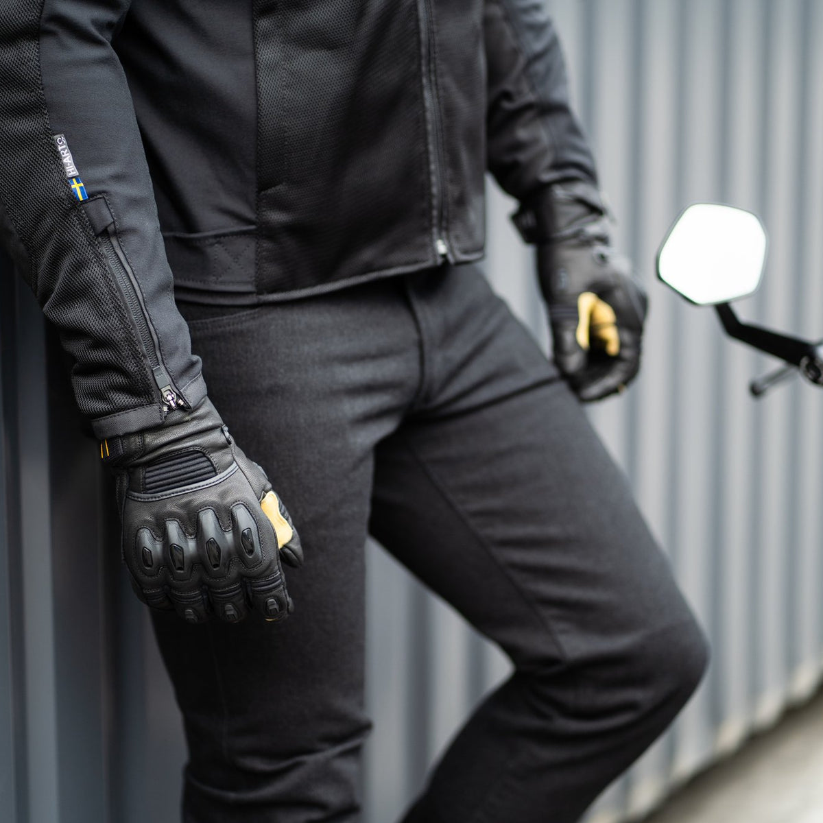 Halvarssons Rogen Motorbroek Zwart - Korte pijp