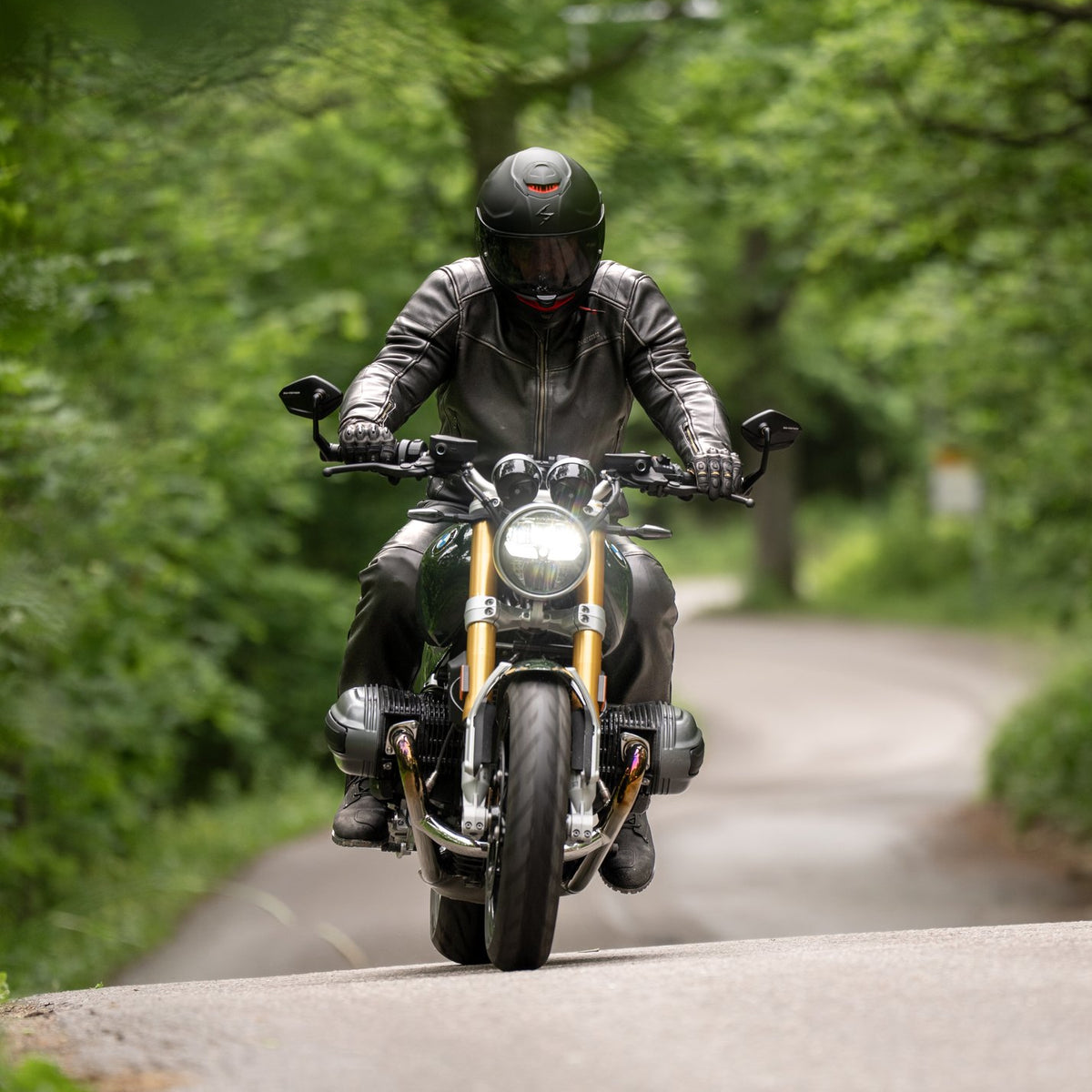 Halvarssons Storhagen Leren Motorjas Zwart