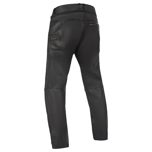 Halvarssons Storhagen Leather Motorcycle Trousers Black