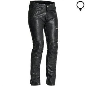 Halvarssons Rider Ladies Leather Motorcycle Trousers Black