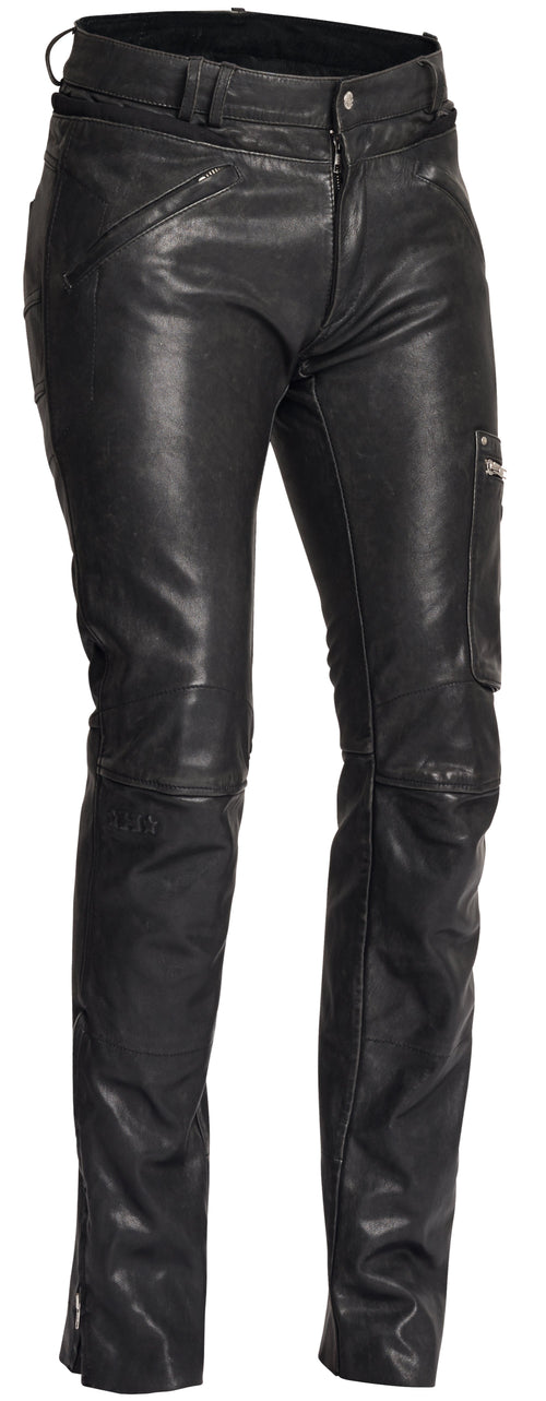 Halvarssons Rider Dames Leren Motorbroek Zwart