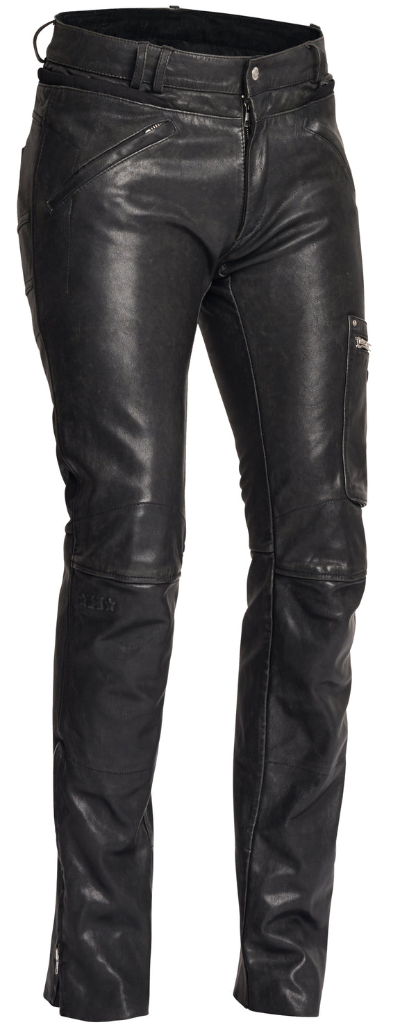 Halvarssons Rider Dames Leren Motorbroek Zwart