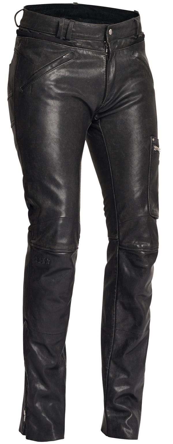 Halvarssons Rider Ladies Leather Motorcycle Trousers Black
