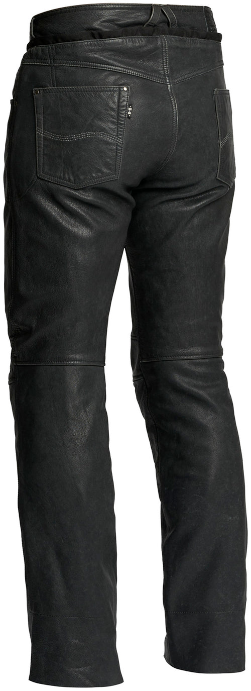Halvarssons Seth Leren Motorbroek Zwart