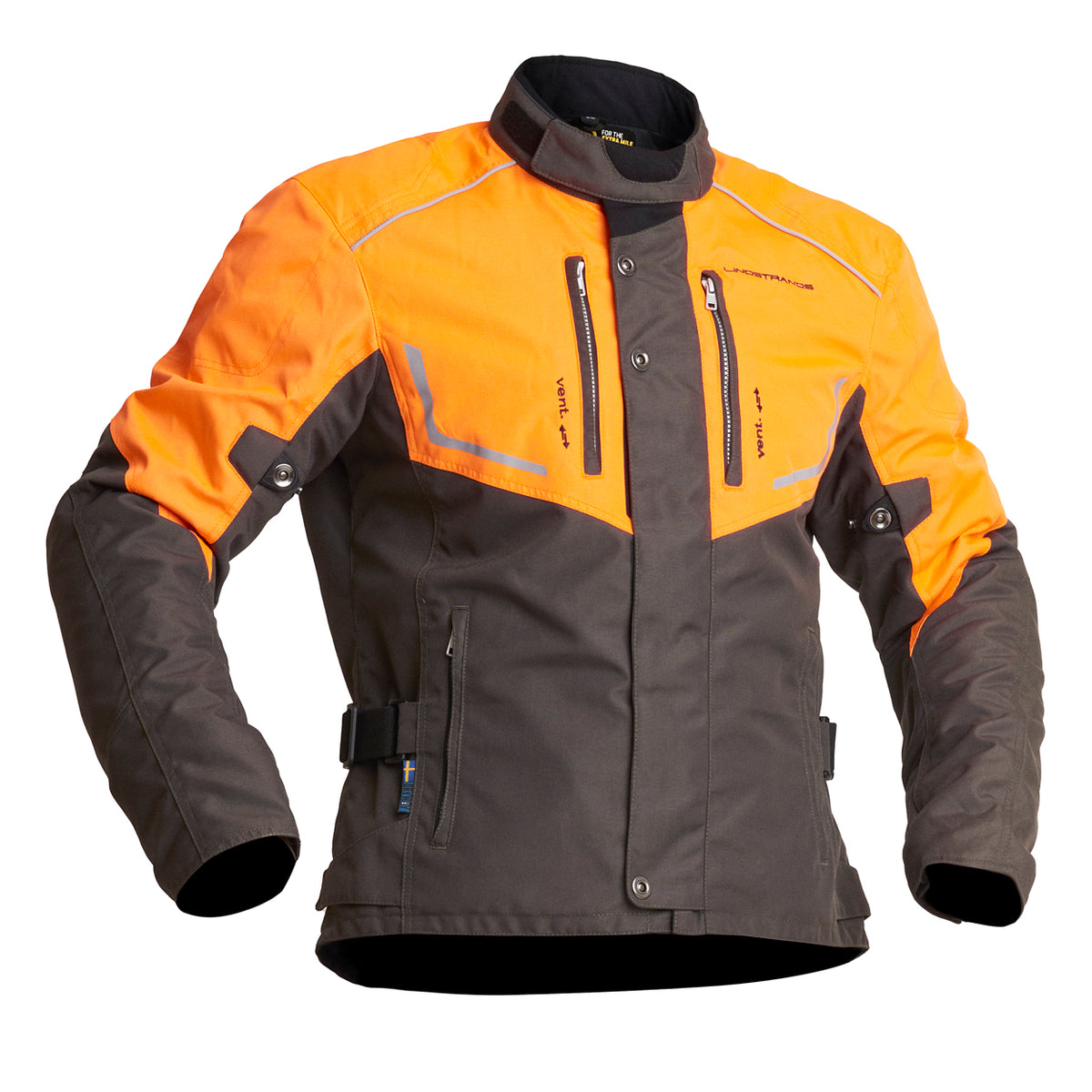 Lindstrands Halden Motorjas Groen/Oranje
