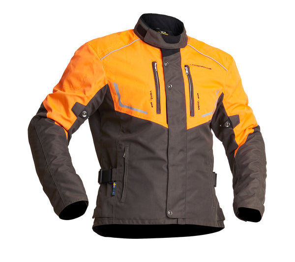 Lindstrands Halden Motorradjacke Grün/Orange