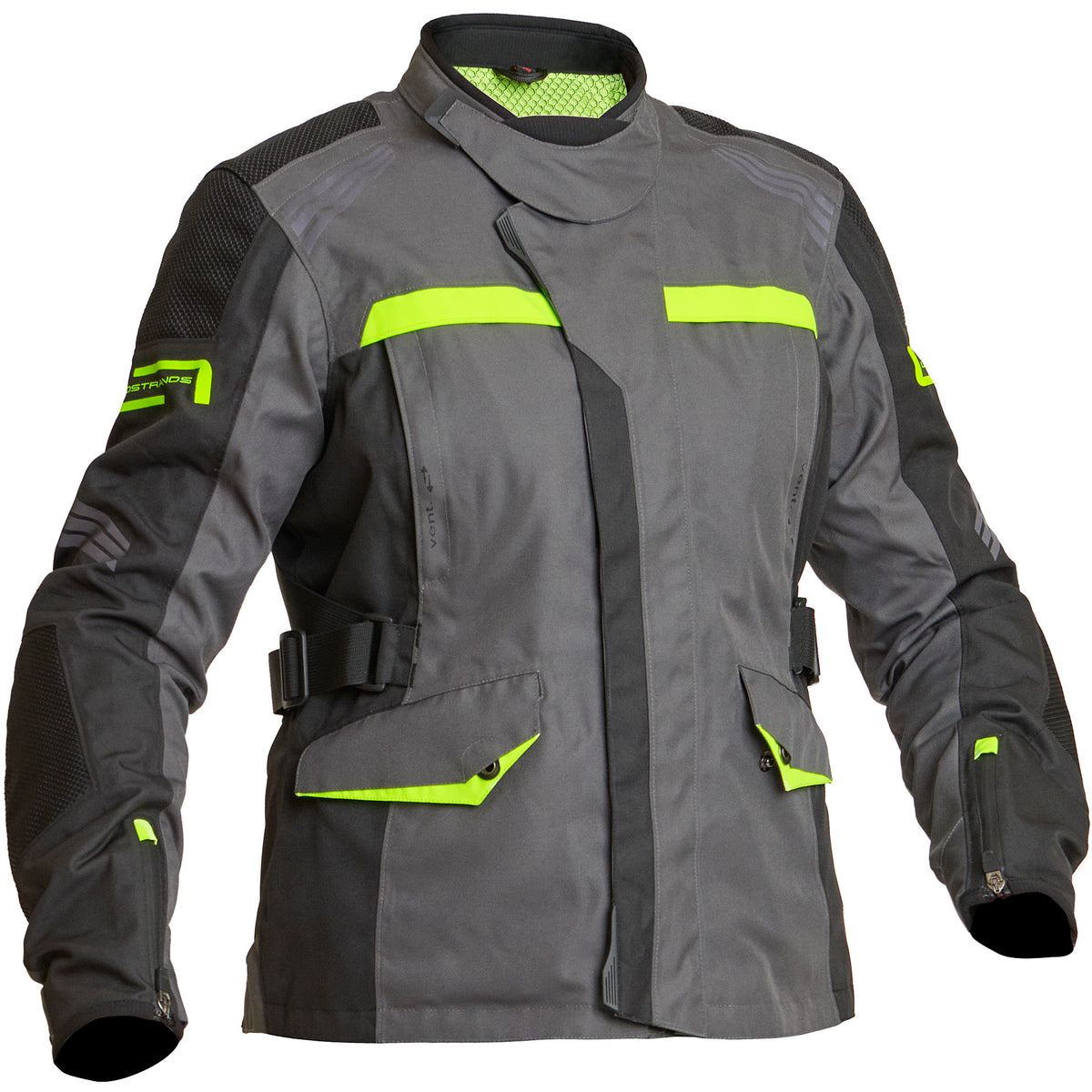 Lindstrands Granberg Dames Motorjas Grijs/Geel