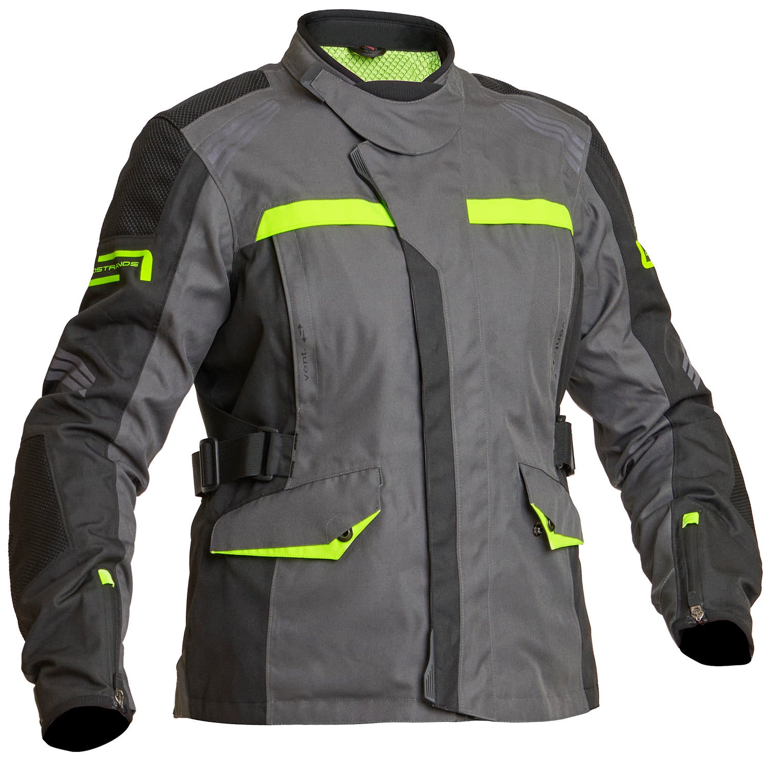 Lindstrands Granberg Dames Motorjas Grijs/Geel