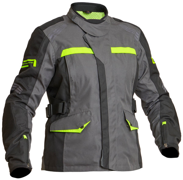 Lindstrands Granberg Women's Motorcycle Jacket Grey/Yellow