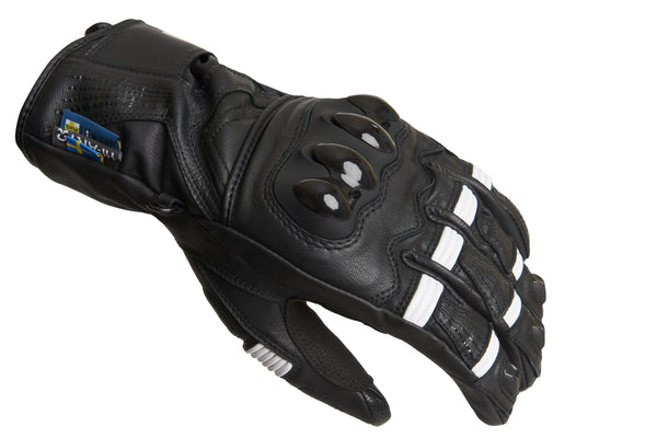 Lindstrands Backa Motorcycle Gloves Black/White