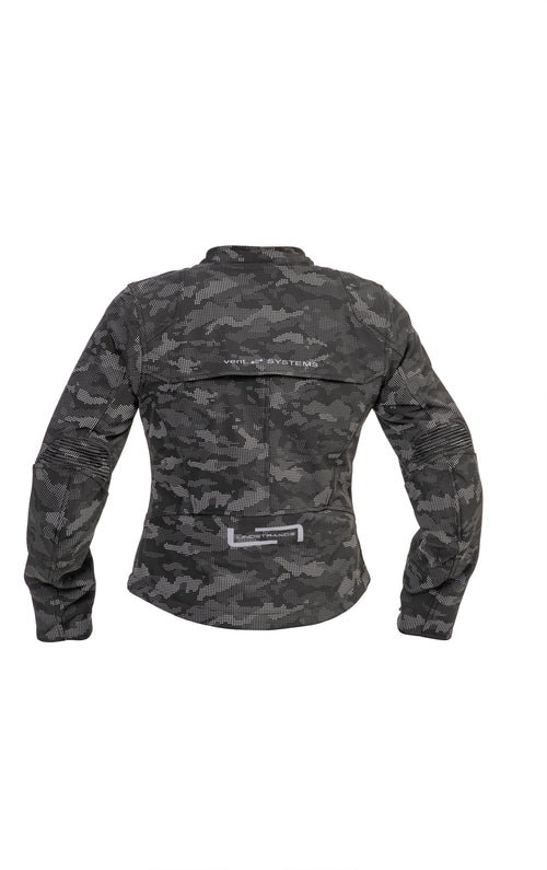 Lindstrands Fryken Black/reflecting pattern Dames Motorjas
