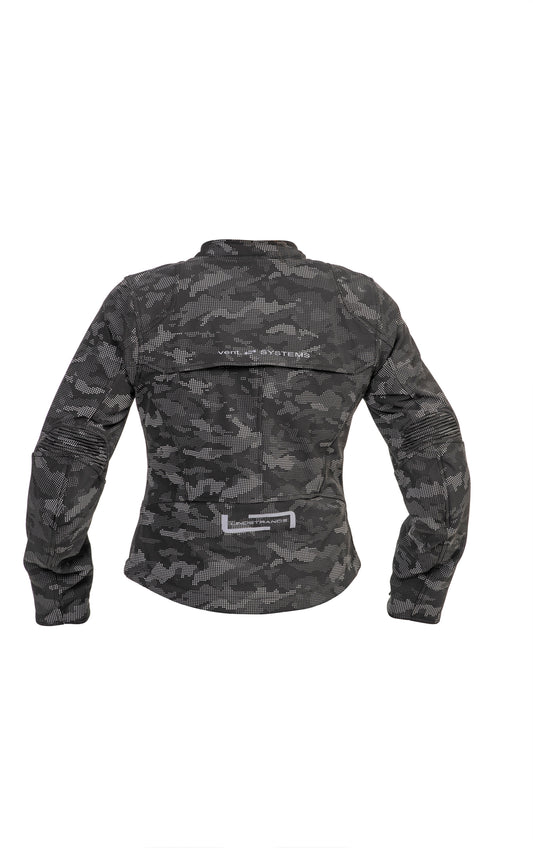Lindstrands Fryken Black/reflecting pattern Dames Motorjas