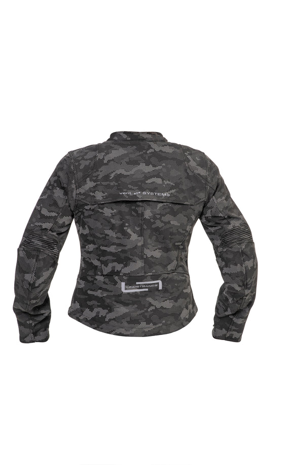 Lindstrands Fryken Black/reflecting pattern Dames Motorjas