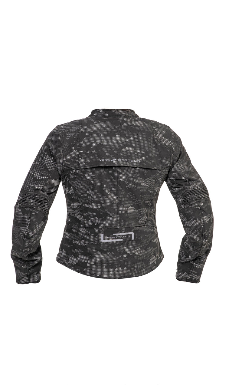 Lindstrands Fryken Black/reflecting pattern Dames Motorjas