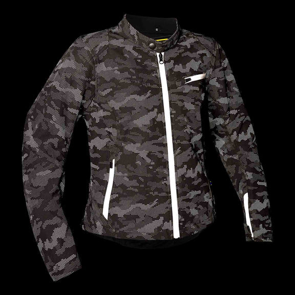 Lindstrands Fryken Black/reflecting pattern Dames Motorjas