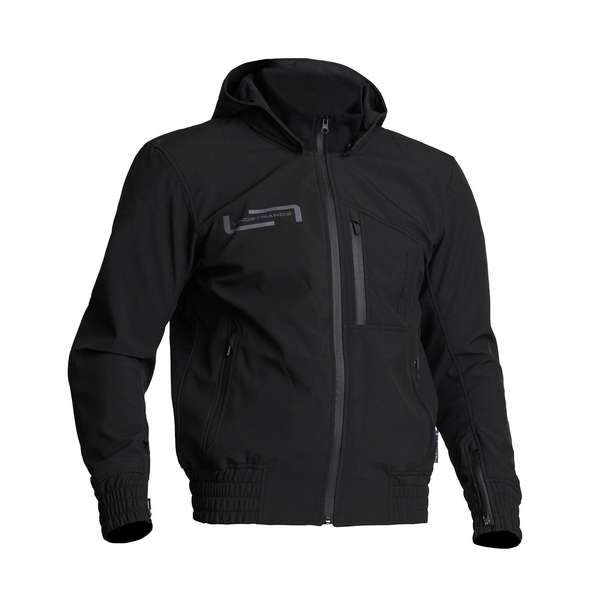 Lindstrands Textie Frisen Motorjas Zwart