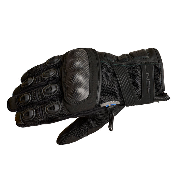 Lindstrands Siljan Motorhandschoenen Zwart