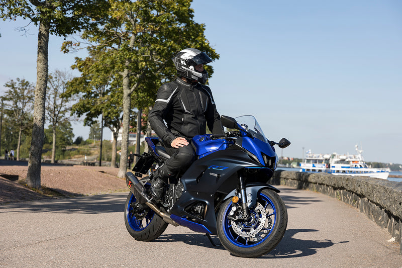 Lindstrands Sanden Leren Motorjas Zwart