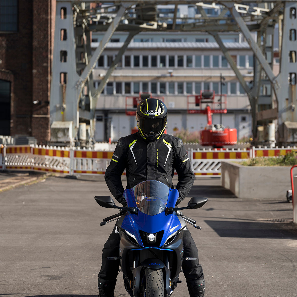 Lindstrands Sandvik Motorjas Zwart/Geel