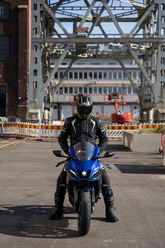 Lindstrands Sandvik Motorjas Zwart/Geel