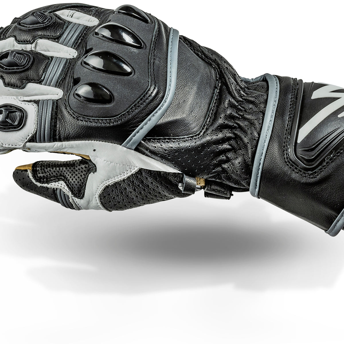 Lindstrands Bergby Motorhandschoenen Zwart/Wit