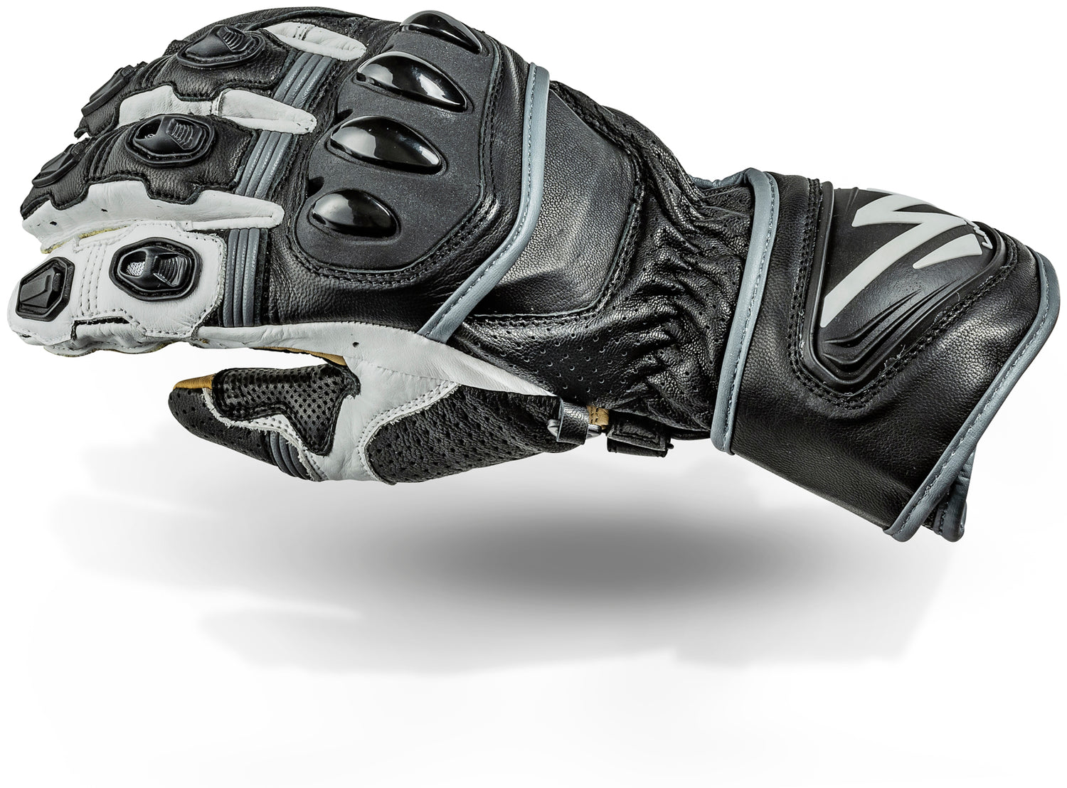 Lindstrands Bergby Motorhandschoenen Zwart/Wit