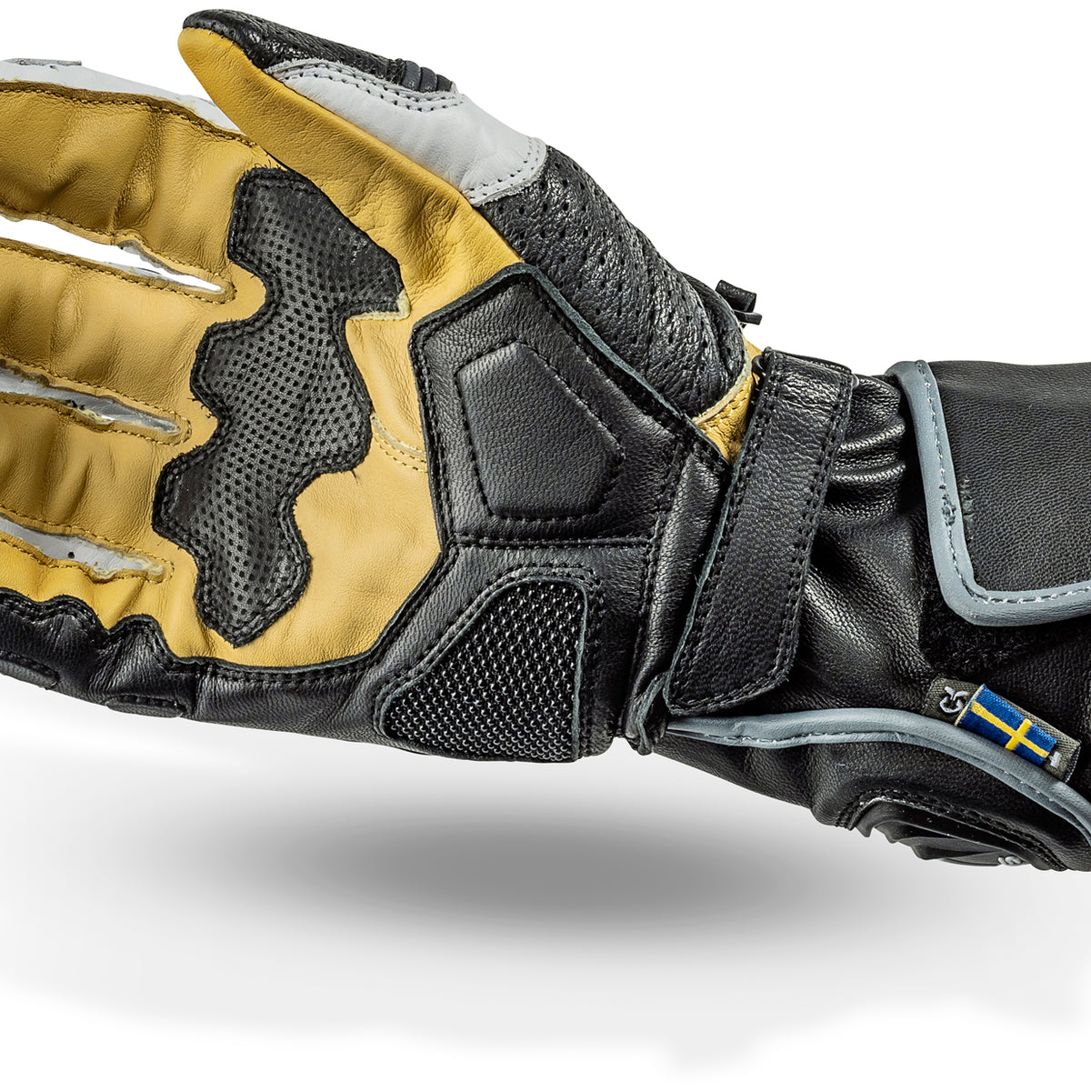 Lindstrands Bergby Motorhandschoenen Zwart/Wit