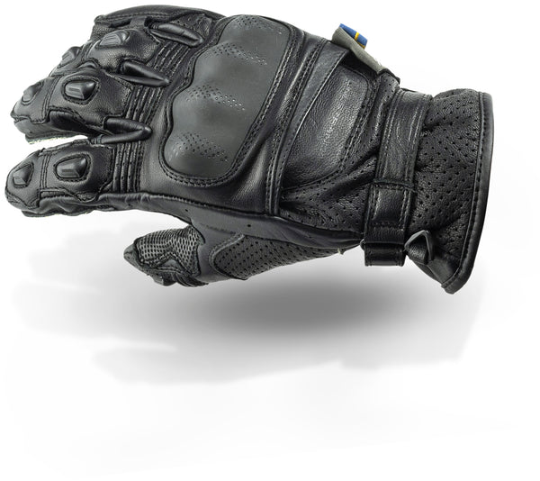 Lindstrands Holen Motorcycle Gloves Black