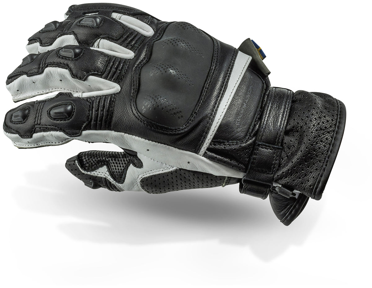 Lindstrands Holen Motorhandschoenen Zwart/Wit