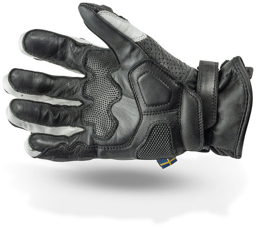 Lindstrands Holen Motorhandschoenen Zwart/Wit