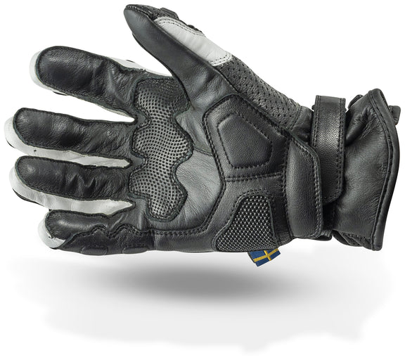 Lindstrands Holen Motorhandschoenen Zwart/Wit