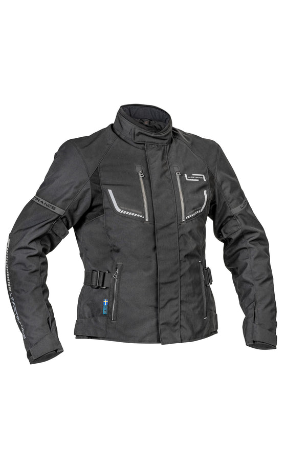 Lindstrands Lomsen Damen Motorradjacke Schwarz