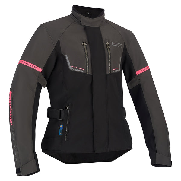 Lindstrands Lomsen Ladies Motorcycle Jacket Grey/Black