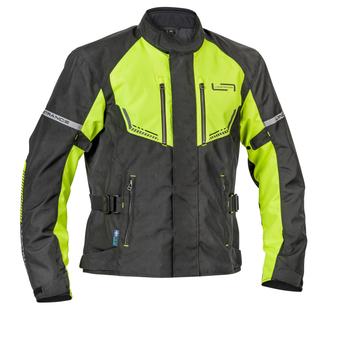 Lindstrands Lomsen Motorjas Zwart/Fluogeel