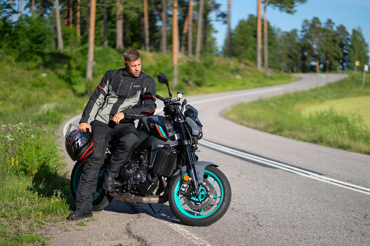 Lindstrands Lomsen Motorjas Zwart/Licht/Grijs