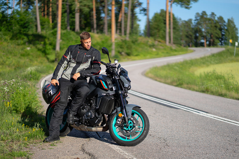 Lindstrands Lomsen Motorjas Zwart/Licht/Grijs