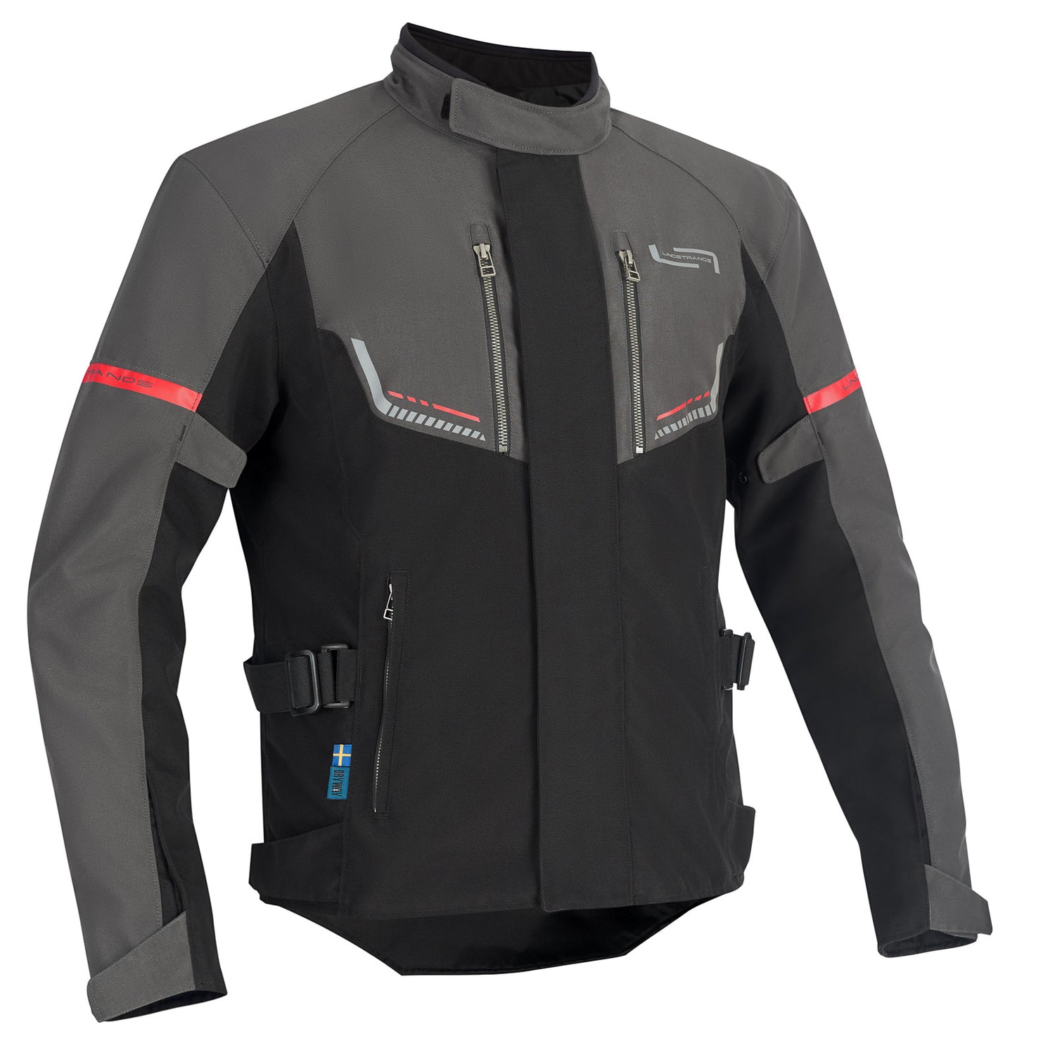 Lindstrands Lomsen Motorjas Grijs/Zwart