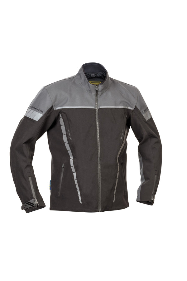 Lindstrands Bydalen Motorcycle Jacket Black/Steel Grey/Grey