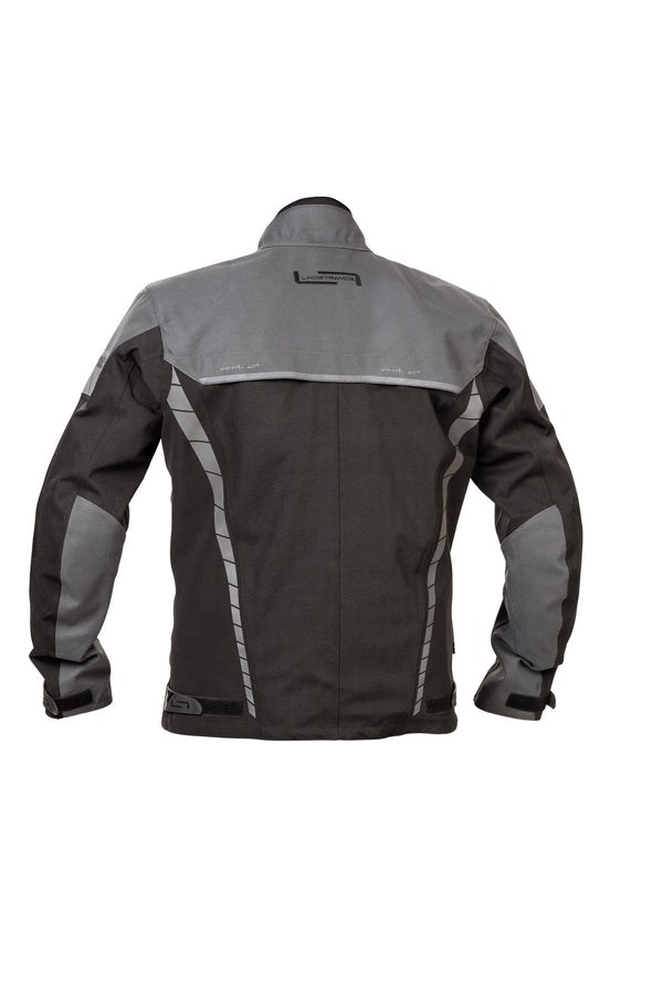 Lindstrands Bydalen Motorcycle Jacket Black/Steel Grey/Grey