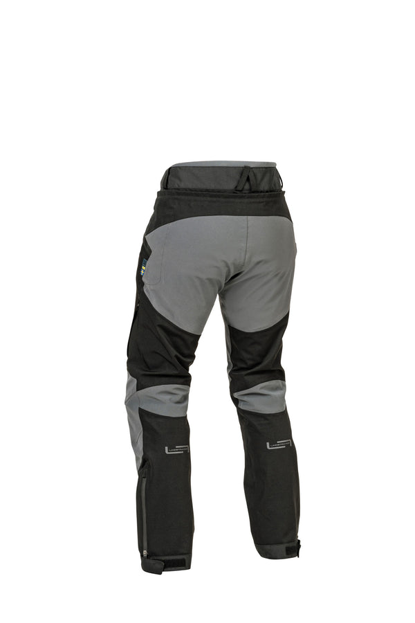 Lindstrands Lofsdalen Motorradhose Schwarz/Stahlgrau/Grau – Kurzes Bein