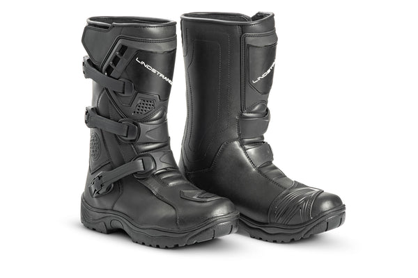 Lindstrands Adventure Leather Motorcycle Boots Black