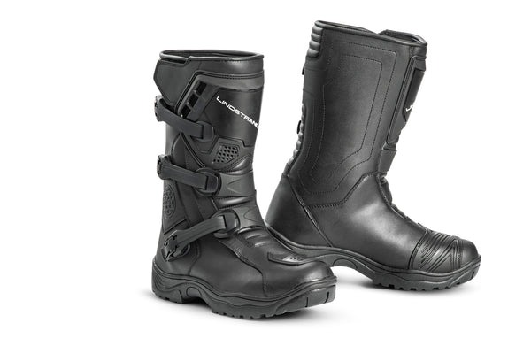 Lindstrands Adventure Leather Motorcycle Boots Black