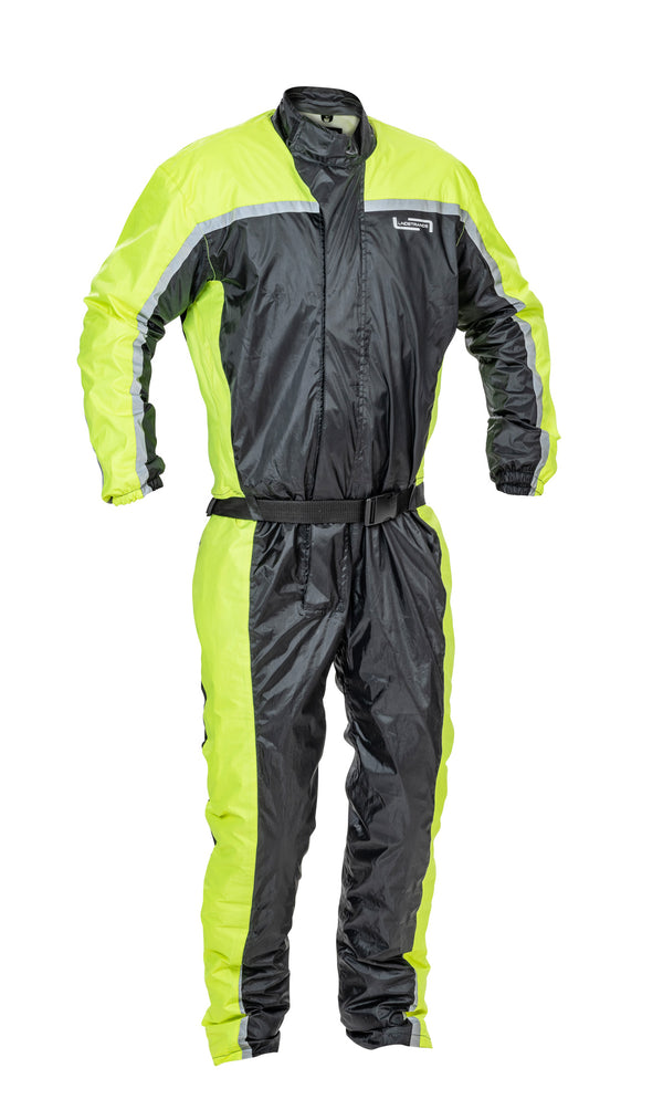 Lindstrands Sidvallen Regenbekleidung Schwarz/Fluororange - Einteiler