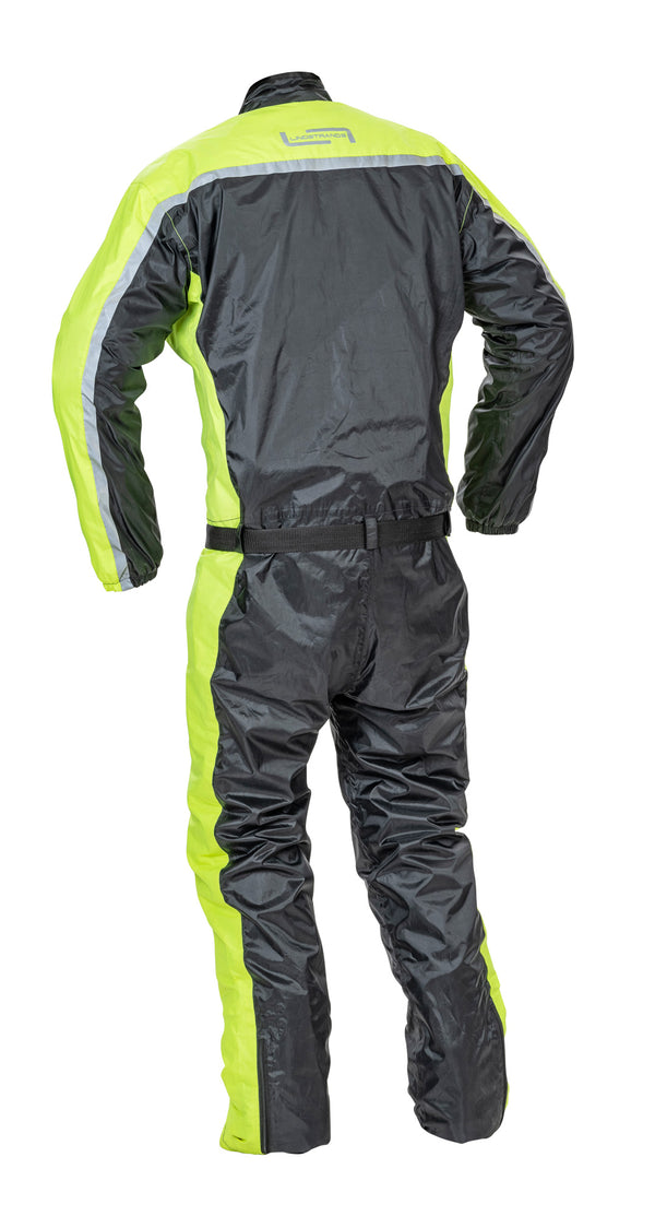 Lindstrands Sidvallen Regenbekleidung Schwarz/Fluororange - Einteiler
