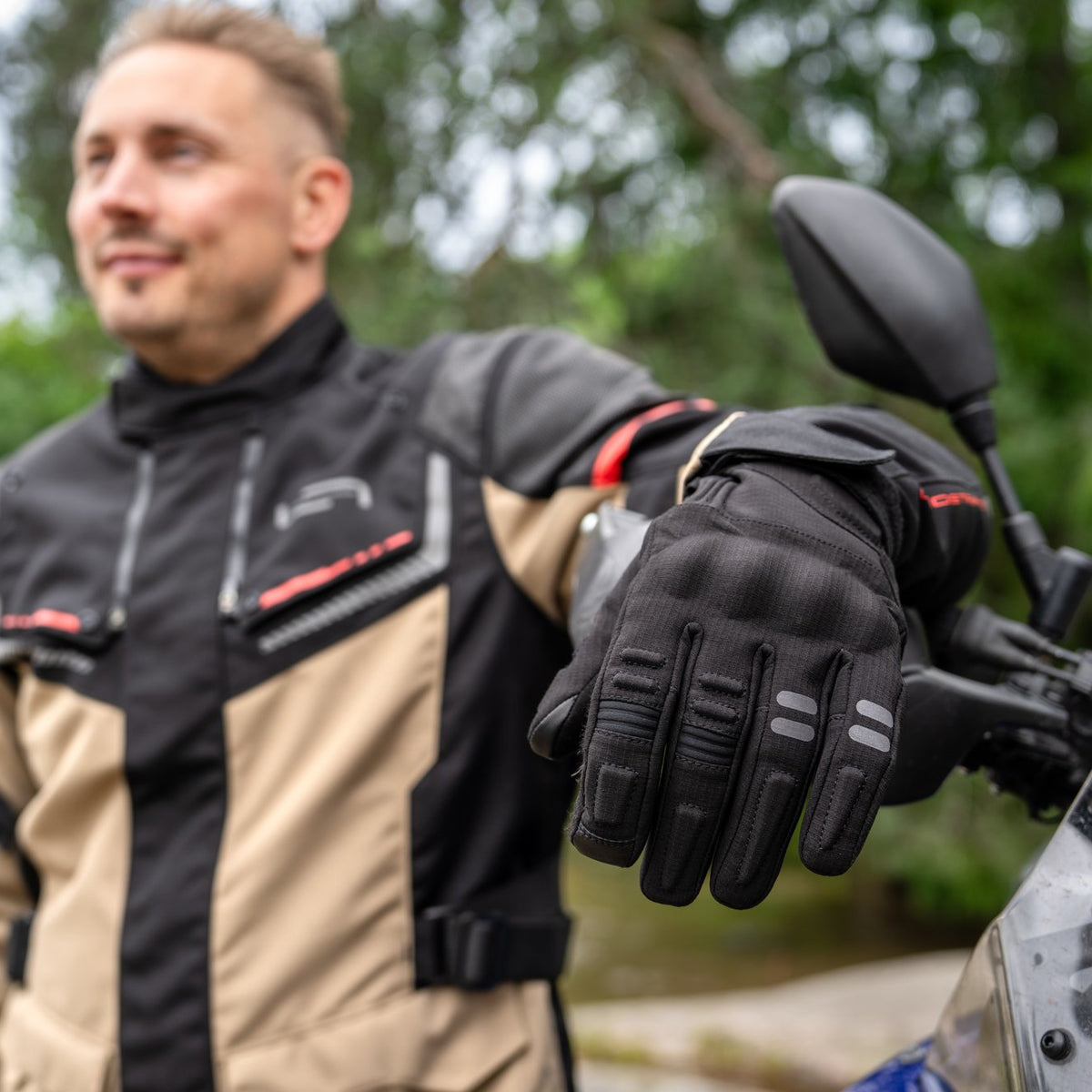 Lindstrands Klippen Motorhandschoenen Zwart