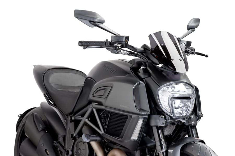 Puig Windscherm New Gen. Sport Ducati Diavel (2014-2018) donker smoke