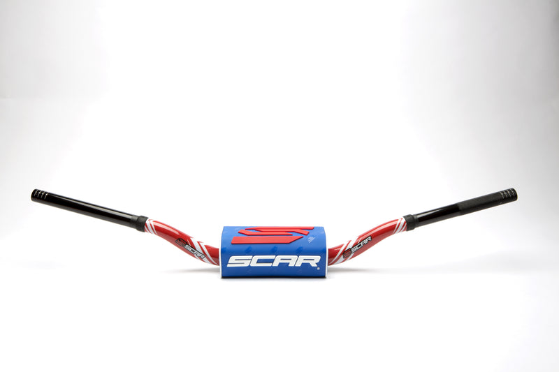 Scar O² Stuur Ø28,6 mm Villopoto/Stewart Stuur rood, Stuur blauw