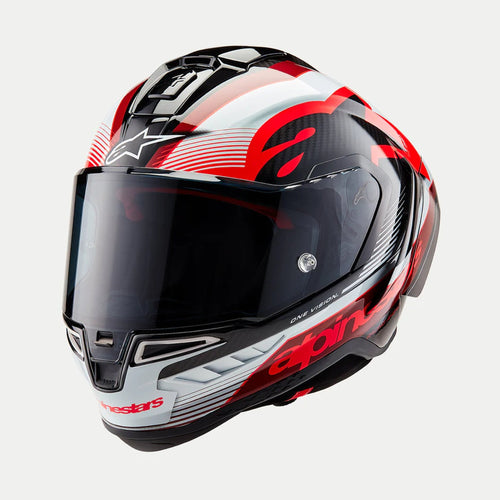 Alpinestars Supertech R10 Team Schwarz/Carbon/Rot/Weiß Integralhelm